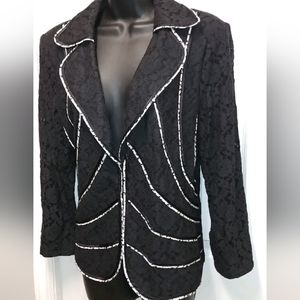 Ravel black and white blazer